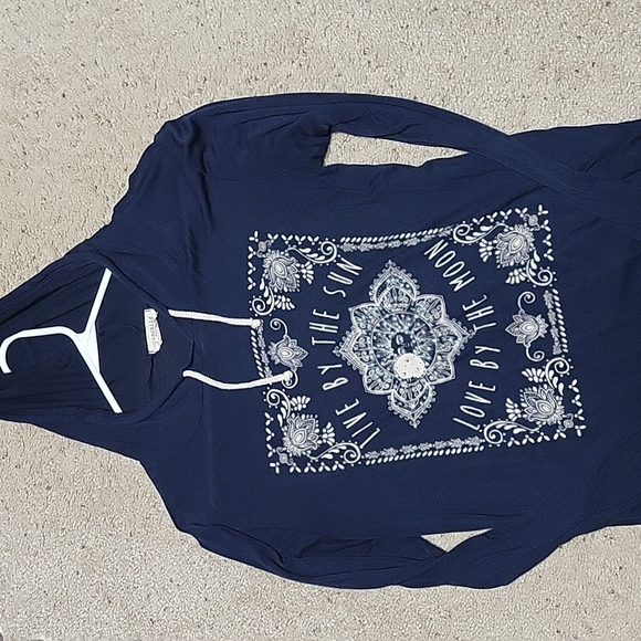 MOONCHILD LONG SLEEVE TOP - BLACK